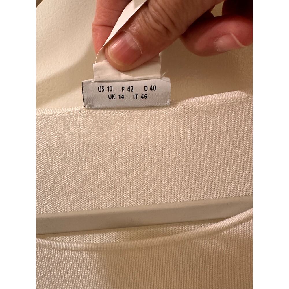 Akris Punto Switzerland White Cold Sleeve Top Off White, size 10 - Picture 4 of 7